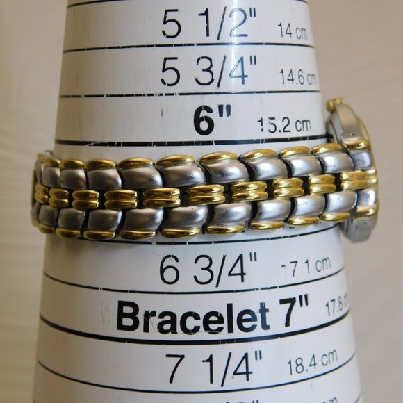 Berenger Classic Two Tone Quartz Analog Women's Watch Sz. 6 1/4" New Battery - Picture 10 of 10